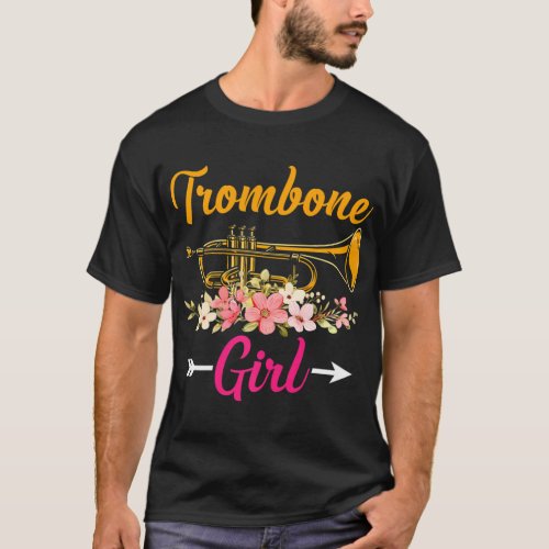 Trombone Girl Trombone Player Girl Trombones Play T_Shirt