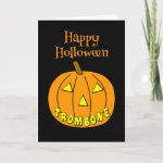 Trombone Halloween Pumpkin Black