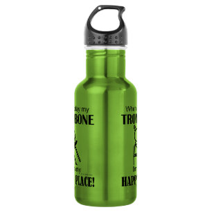Trombone Happy Place Stainless Steel Water Bottle