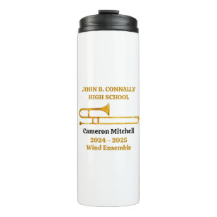 Trombone High School Band Gold Personalized Thermal Tumbler