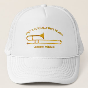 Trombone High School Band Gold Personalized Trucker Hat