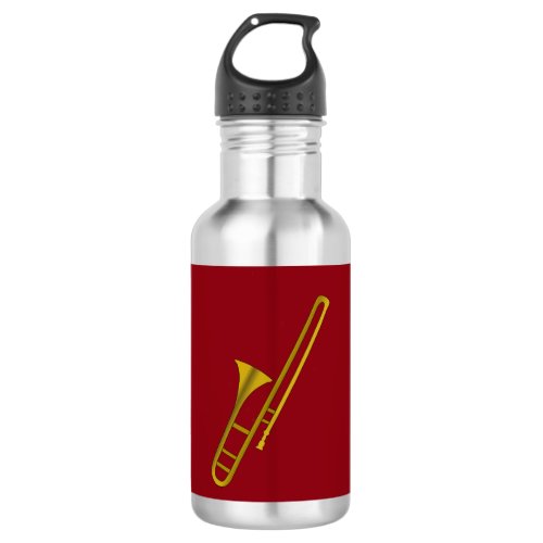 Trombone illustration stainless steel water bottle