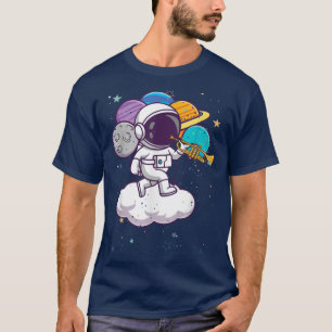 Trombone Jazz Music Marching Band Instrument Astro T-Shirt