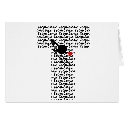 Trombone Letter T Cards (Front Horizontal)