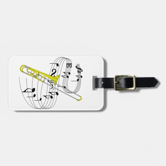Trombone Luggage Tag (Front Horizontal)