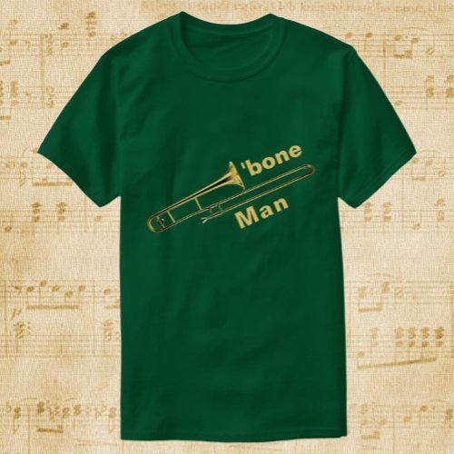Trombone Man Humor T_Shirt