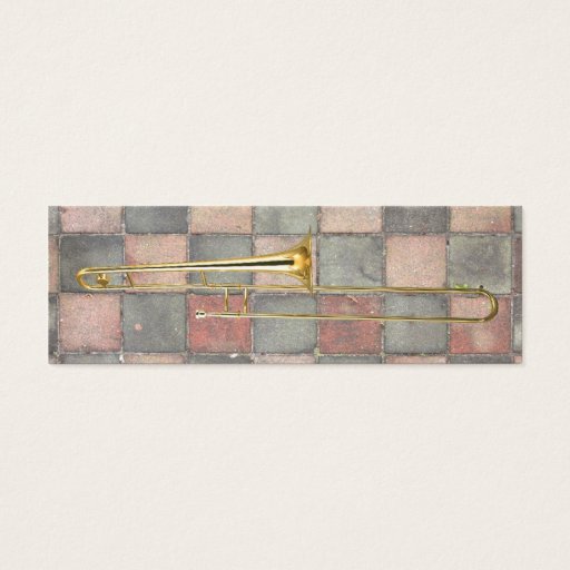 Customizable Trombone Marks the Spot Business Card Templates
