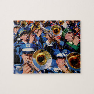 trombone mob AKA band geeks gone wild Jigsaw Puzzle