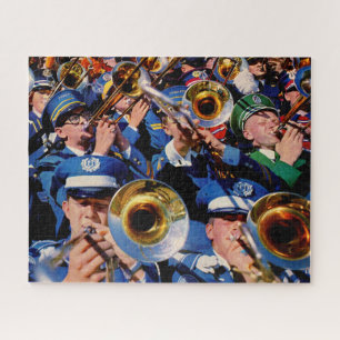 trombone mob AKA band geeks gone wild Jigsaw Puzzle