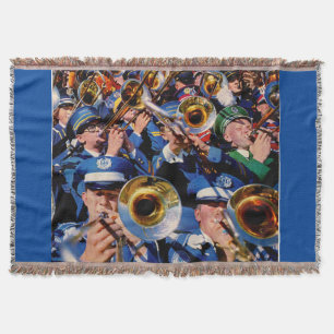 trombone mob AKA band geeks gone wild Throw Blanket