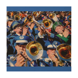 trombone mob AKA band geeks gone wild Wood Wall Art