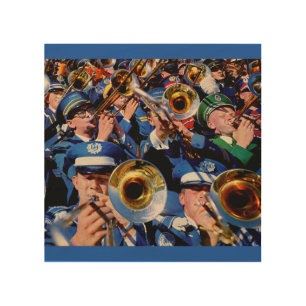 trombone mob AKA band geeks gone wild Wood Wall Decor