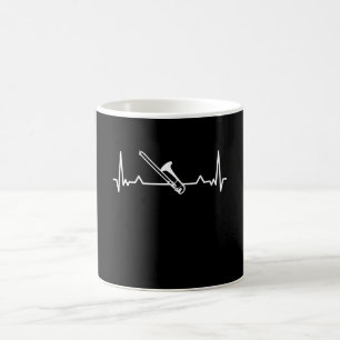 Trombone Music Heartbeat Funny Gift Coffee Mug