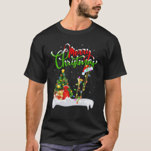 Trombone Music Lover Xmas Lighting Santa Trombone T-Shirt