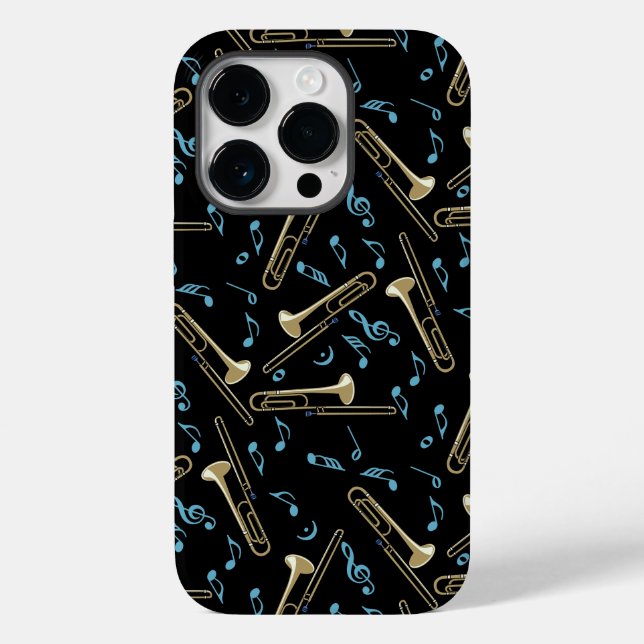 Trombone Music Notes  Case-Mate iPhone Case (Back)