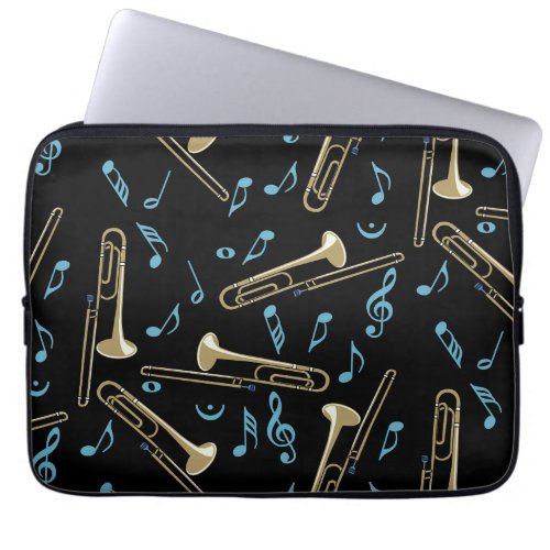 Trombone Music Notes  Laptop Sleeve