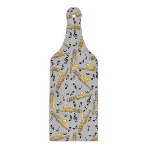 Trombone Music Notes Pattern Cutting Board