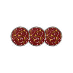 Trombone Music Notes Pattern Golf Ball Marker