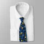 Trombone Music Notes Pattern Neck Tie