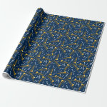 Trombone Music Notes Pattern Wrapping Paper