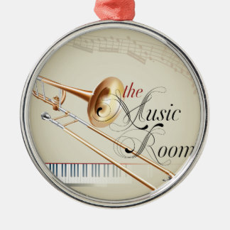 Trombone Music Room Metal Ornament