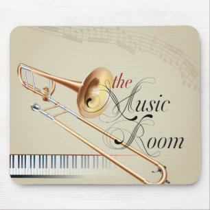 Trombone Music Room Mouse Pad