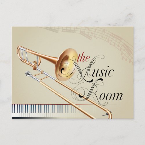 Trombone Music Room Postcard