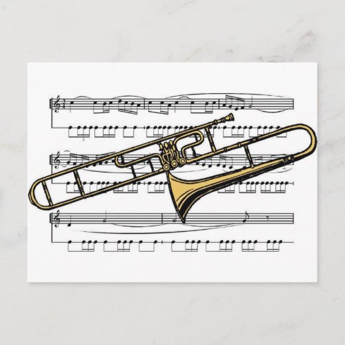 Trombone Musical 14 B Postcard