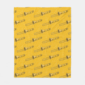 Trombone Musical Notes Trombonist Brass Musician Fleece Blanket