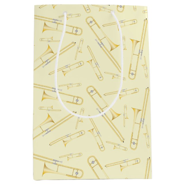 Trombone Musician Band Teacher Medium Gift Bag (Front)