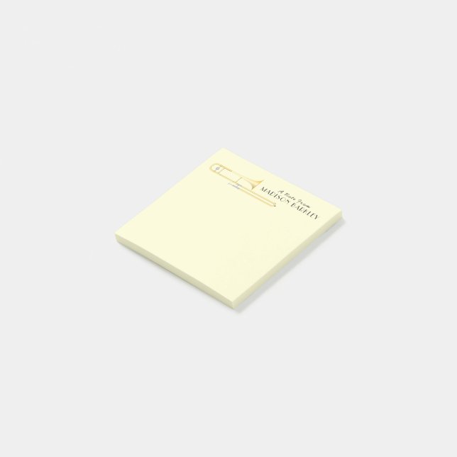 Trombone Musician Band Teacher Notes (Angled)