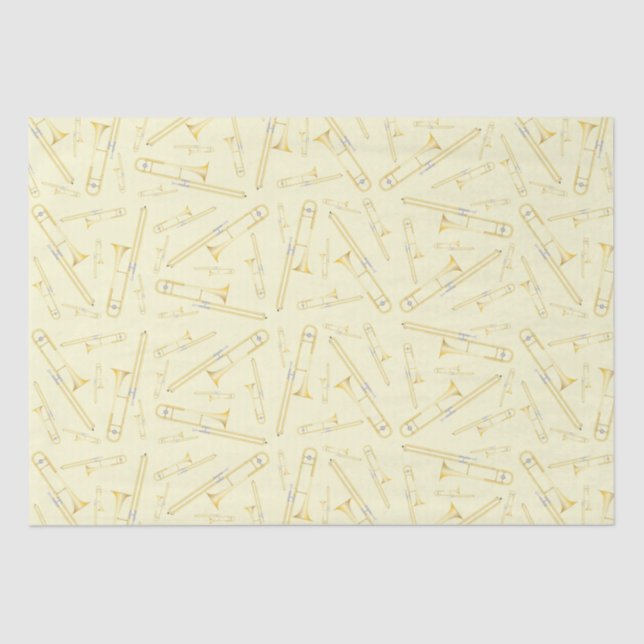 Trombone Musician Band Teacher Wrapping Paper (Front)