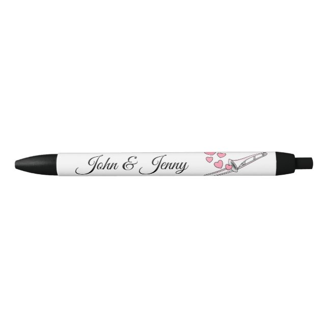 Trombone Musician Custom Wedding Favor Gift Pen (Front)