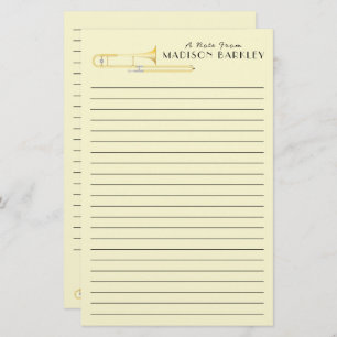 Trombone Musician Teacher Stationery