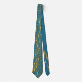 Trombone Neck Tie (Blue)