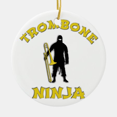 Trombone Ninja Ceramic Ornament