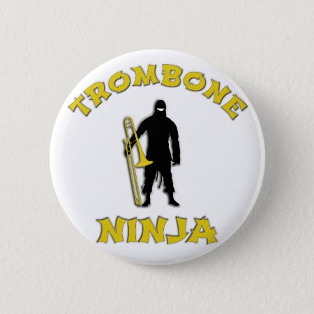 Trombone Ninja Pinback Button