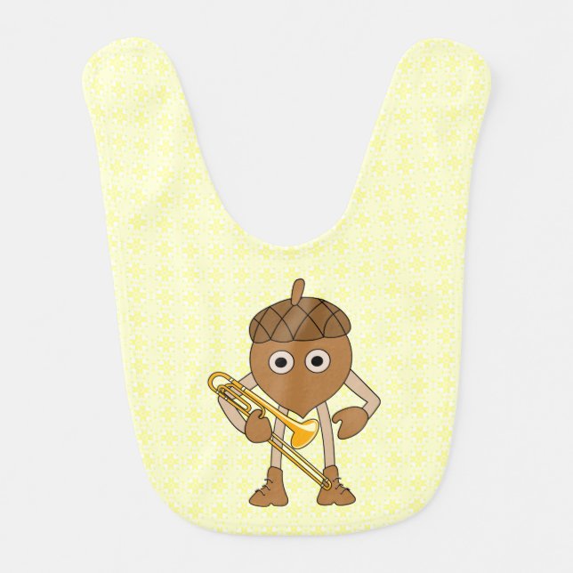Trombone Nut Baby Bib (Front)