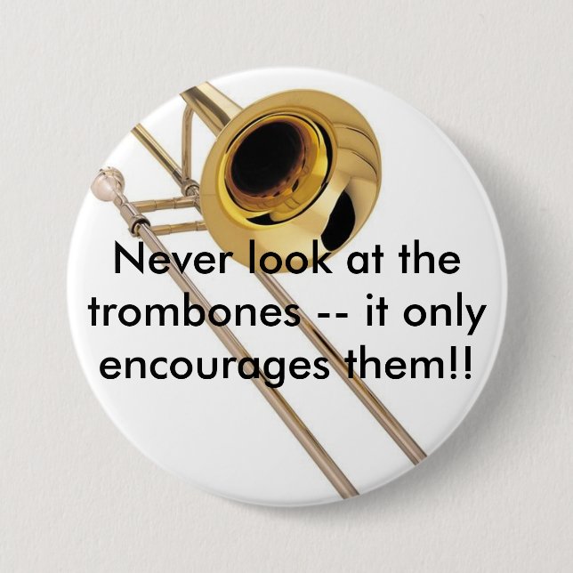 Trombone Pinback Button (Front)