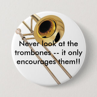 Trombone Pinback Button