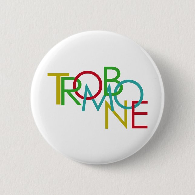 Trombone Pinback Button (Front)