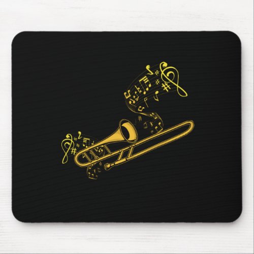Trombone Player Brass Music Instrument Big Band Mouse Pad