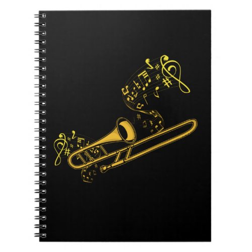 Trombone Player Brass Music Instrument Big Band Notebook