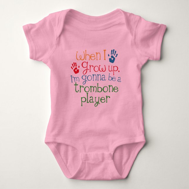 Trombone Player (Future) Child Baby Bodysuit (Front)