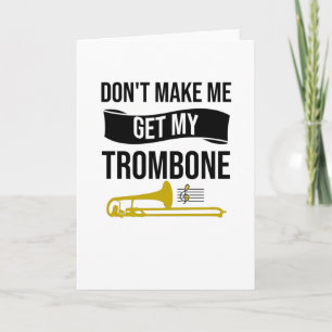 Trombone Player Gifts   Trombone Band Trombonist Card