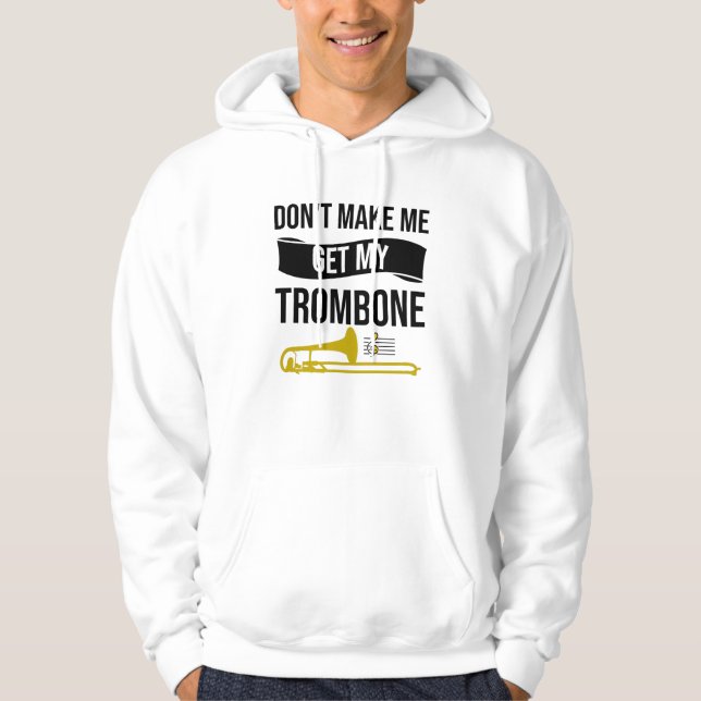 Trombone Player Gifts | Trombone Band Trombonist Hoodie (Front)