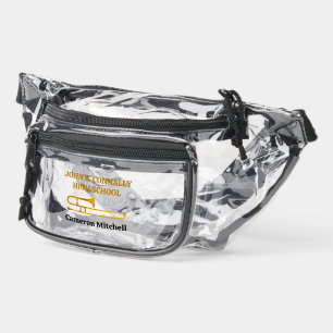 Trombone Player High School Band Customizable Clear Fanny Pack