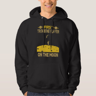 Trombone Player On The Moon Hoodie
