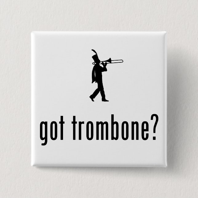 Trombone Player Pinback Button (Front)