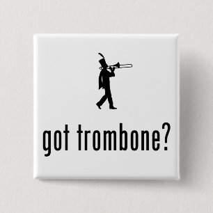 Trombone Player Pinback Button